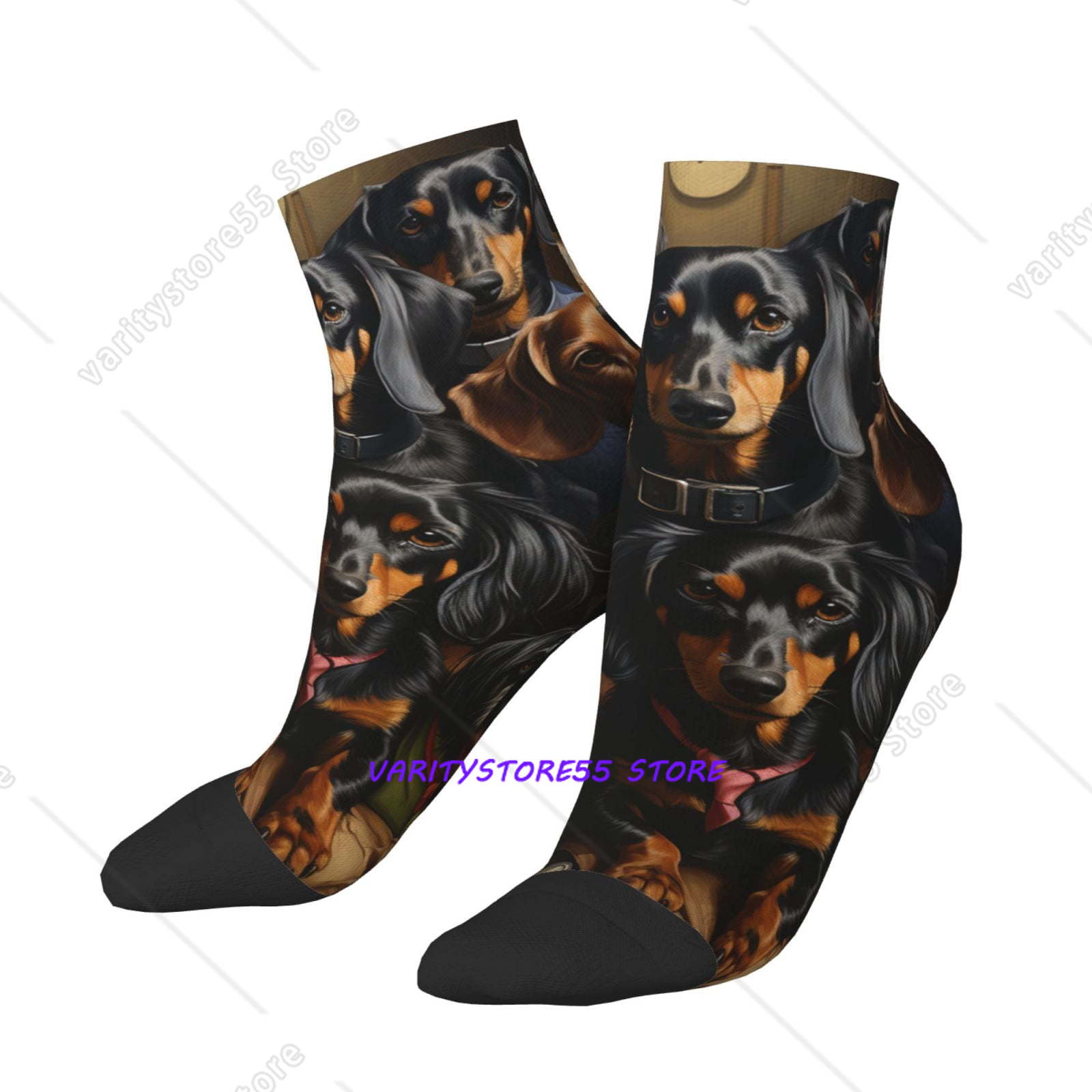 Ankle Sock Low Cut - Niedrig geschnittene Unisex-Socken mit Dackel-Motiv, lässige