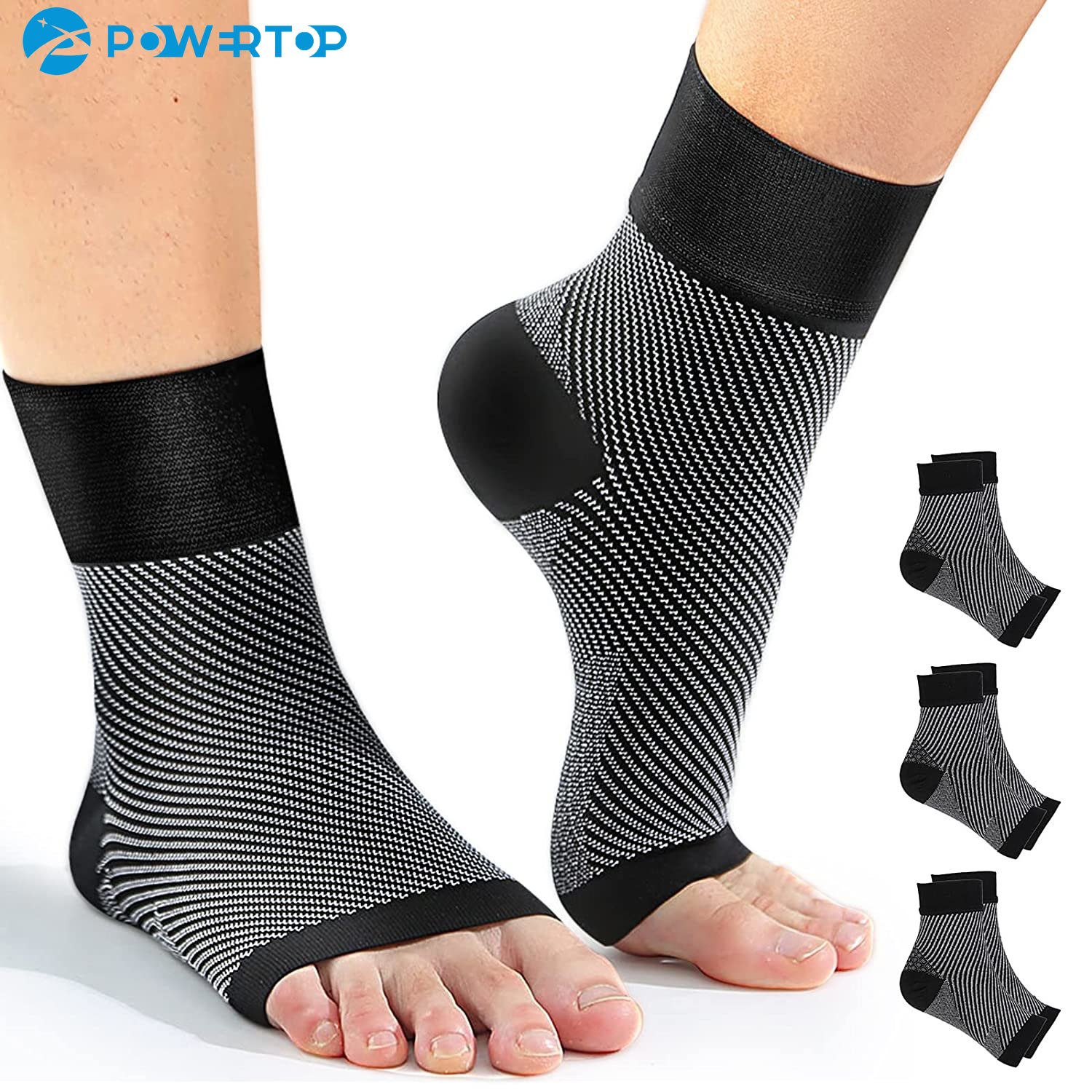 Ankle Brace Sock - 1 Paar Plantarfasziitis-Kompressionssocken, Fußstütze zur Schmerzlinderung
