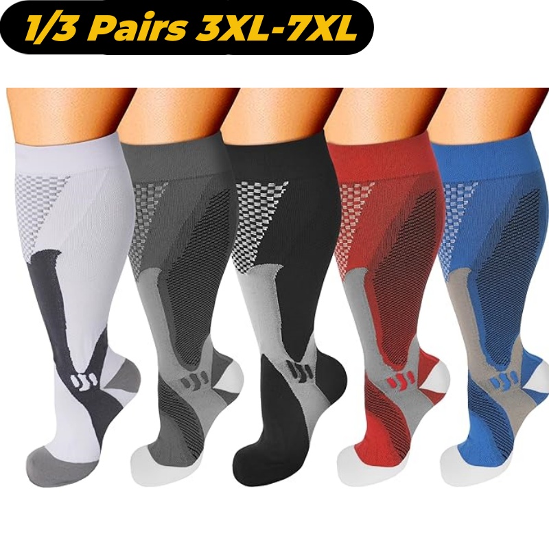 Compression Sock Medical - Paare 3xl-7xlplus Größe breite Waden kompression