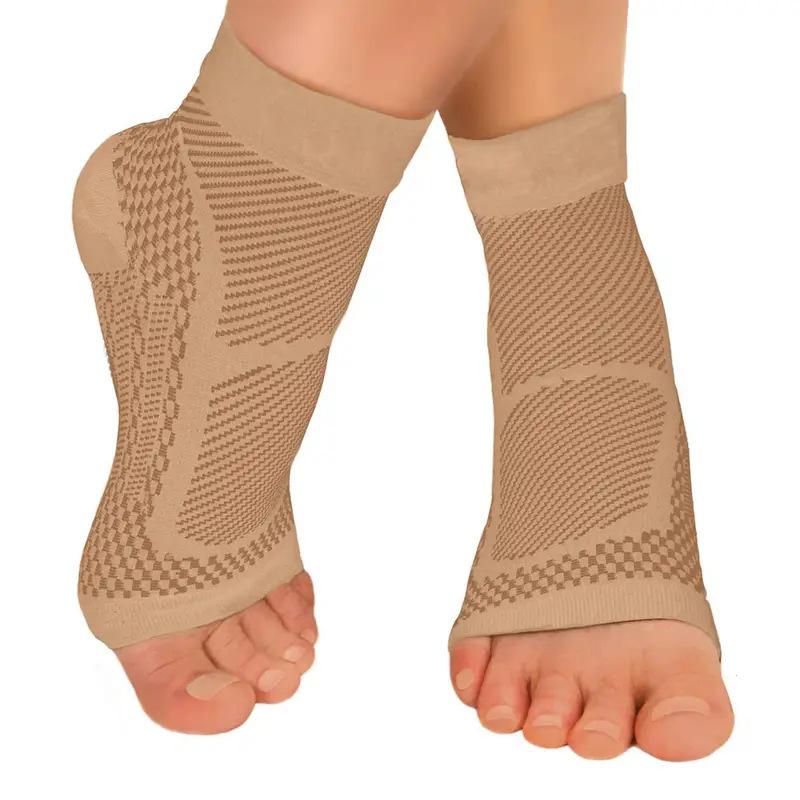 Ankle Brace Sock - Sport-Knöchelstütze, Kompressionsmanschette, Fußsohlenfasciitis-Socke für Achillessehnenentzündung, Training,