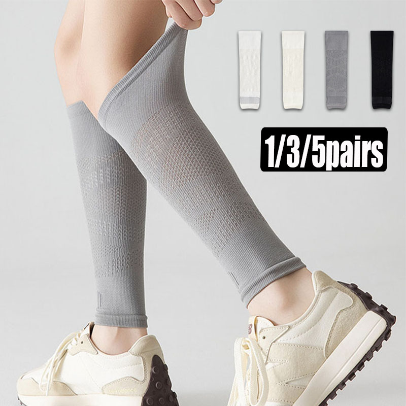 Compression Sleeve Calf - 1/3/5 Paar Wadenkompressionsstrümpfe für Damen, atmungsaktiv,