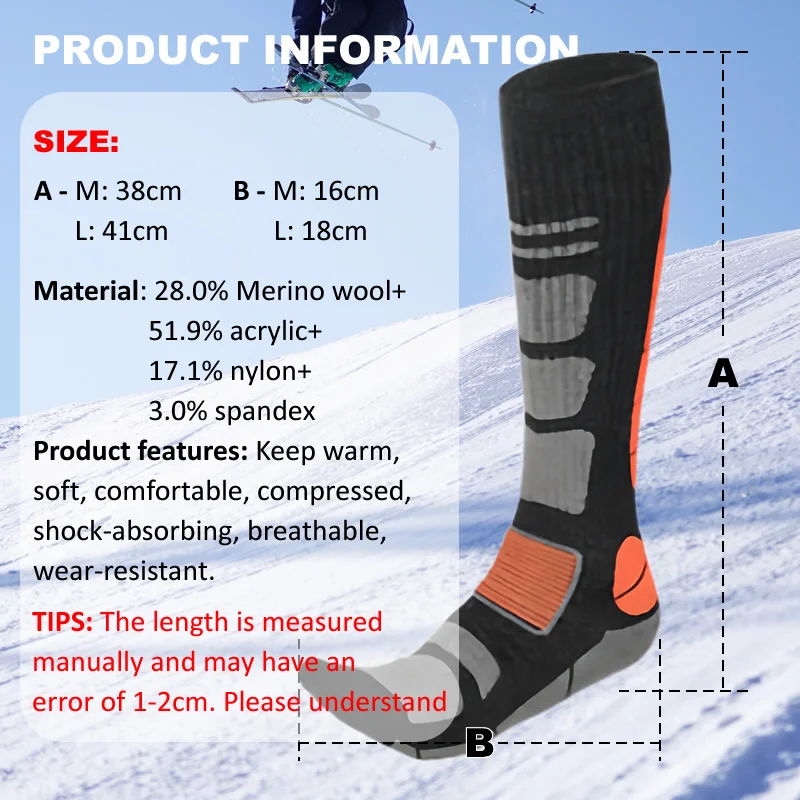 1 Paar Skisocken aus Merinowol – Thermal Sock Winter Bewertung und Preis